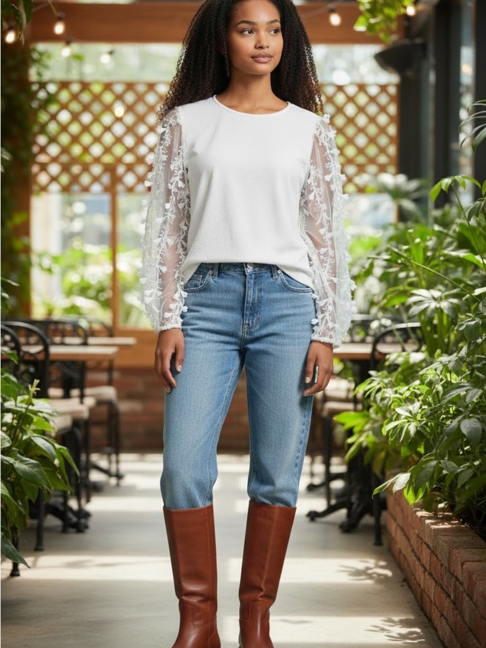 Alice Blue vintage-style top